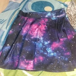 Galaxy print skirt